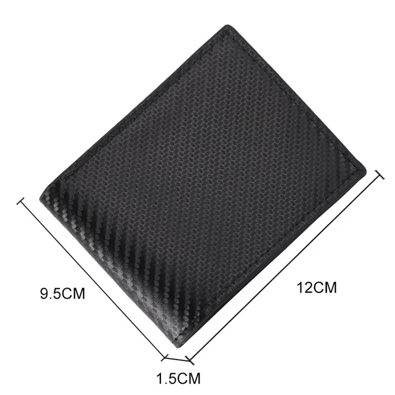 Black Large Capacity Wallet With Multiple Card Slots Simple Wallet Two Fold Men's Wallet Thin Male Credit Card Holder