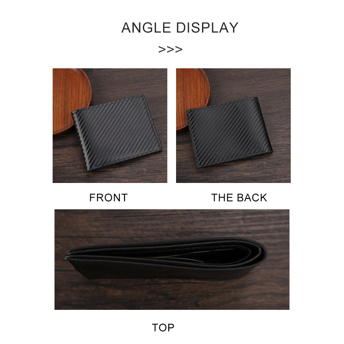 Black Large Capacity Wallet With Multiple Card Slots Simple Wallet Two Fold Men's Wallet Thin Male Credit Card Holder