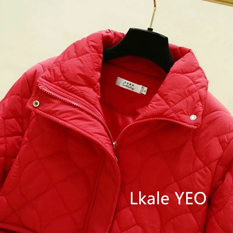 Ladies Winter Parka 2025 Korean Version Stand Collar Women's Warm Down Cotton Jacket Loose Fashion Comfortable Female Jacket