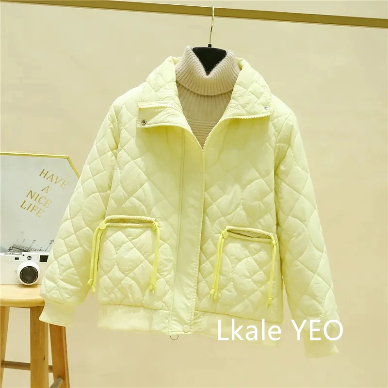 Ladies Winter Parka 2025 Korean Version Stand Collar Women's Warm Down Cotton Jacket Loose Fashion Comfortable Female Jacket