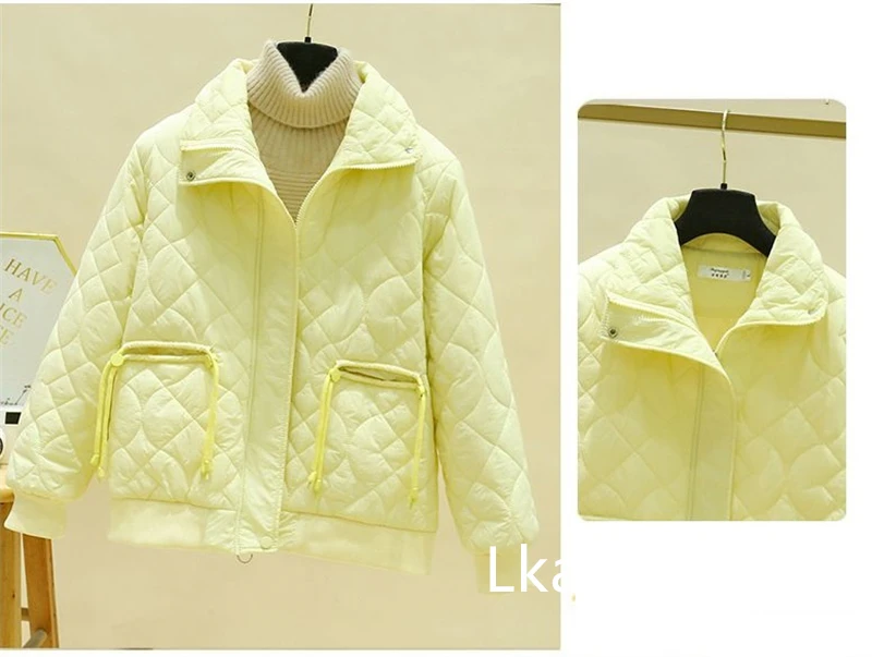 Ladies Winter Parka 2025 Korean Version Stand Collar Women's Warm Down Cotton Jacket Loose Fashion Comfortable Female Jacket