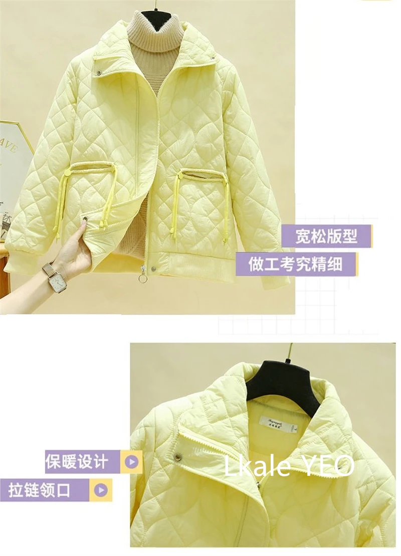 Ladies Winter Parka 2025 Korean Version Stand Collar Women's Warm Down Cotton Jacket Loose Fashion Comfortable Female Jacket