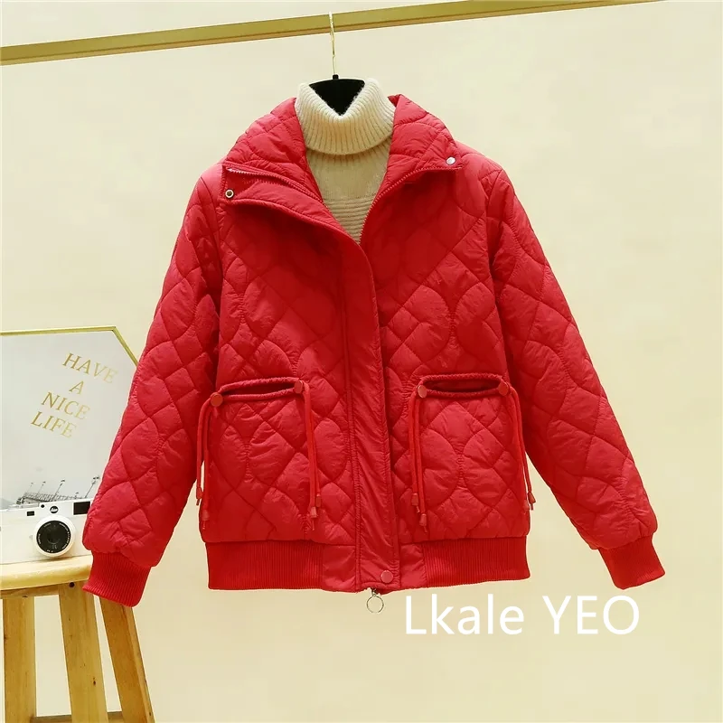 Ladies Winter Parka 2025 Korean Version Stand Collar Women's Warm Down Cotton Jacket Loose Fashion Comfortable Female Jacket
