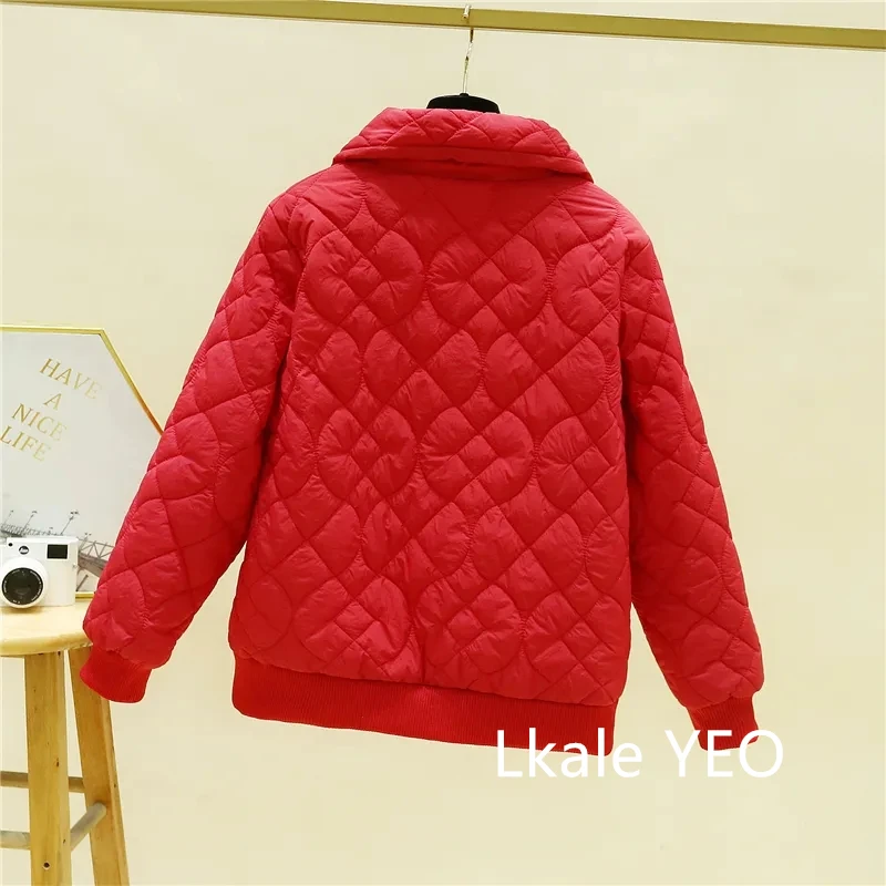 Ladies Winter Parka 2025 Korean Version Stand Collar Women's Warm Down Cotton Jacket Loose Fashion Comfortable Female Jacket