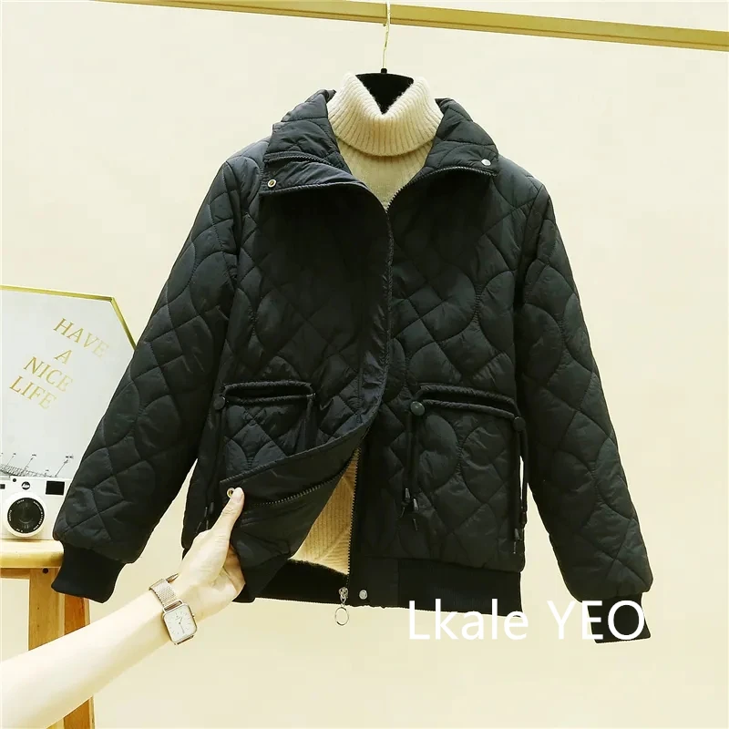 Ladies Winter Parka 2025 Korean Version Stand Collar Women's Warm Down Cotton Jacket Loose Fashion Comfortable Female Jacket