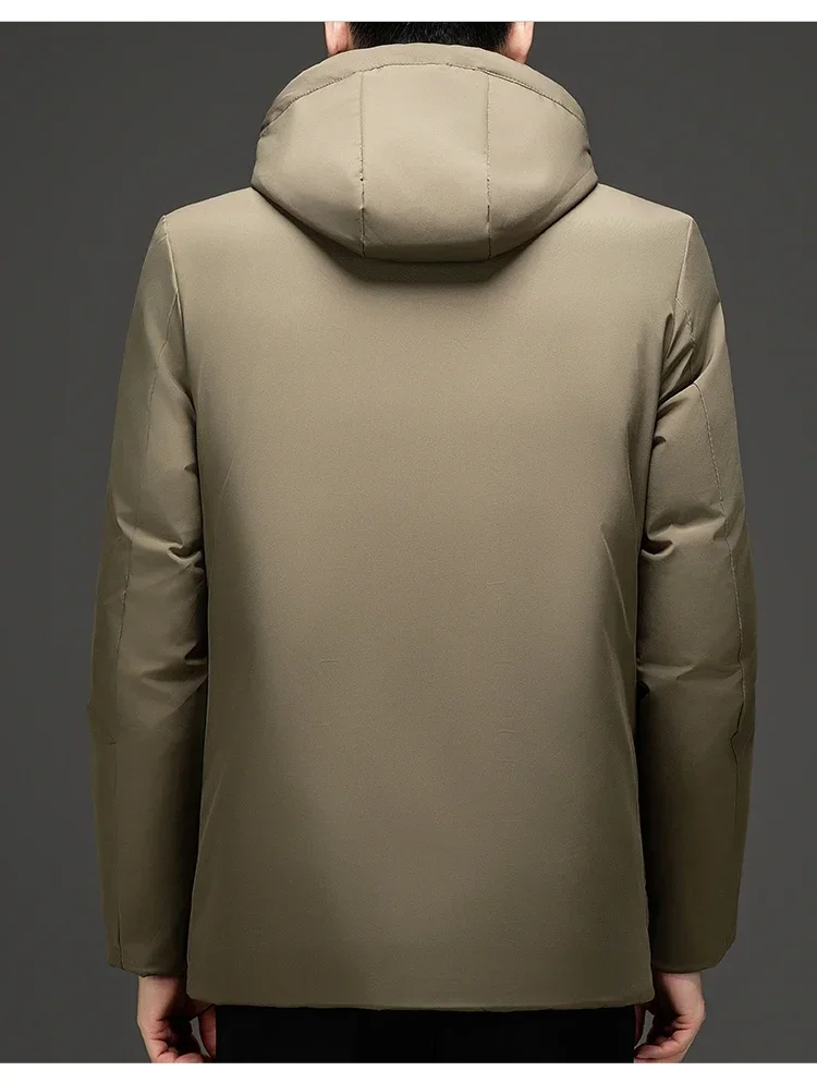 High Quality Hooded Thick Warm Waterproof Parkas Coat Male Hooded Loose Casual Winter Coats Men Business Winter Mens Down Jacket