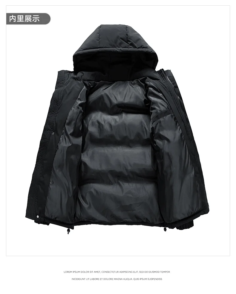 Autumn Hooded Casual Brand Windproof Outwear Hat Parkas New Winter Jacket Male Men Warm Waterproof Parkas Jacket Coat Mens