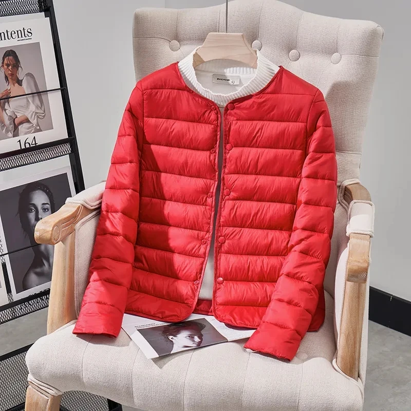 Women's Winter Parka 2025 Hooded Round Neck Down Cotton Jacket Ladies Korean Version Lightweight And Thin Loose Female Outerwear