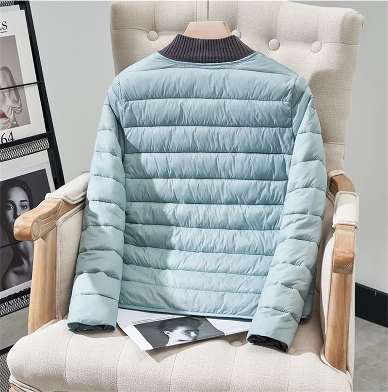 Women's Winter Parka 2025 Hooded Round Neck Down Cotton Jacket Ladies Korean Version Lightweight And Thin Loose Female Outerwear