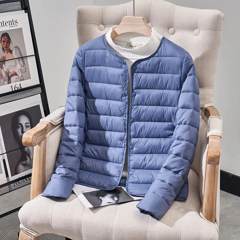 Women's Winter Parka 2025 Hooded Round Neck Down Cotton Jacket Ladies Korean Version Lightweight And Thin Loose Female Outerwear