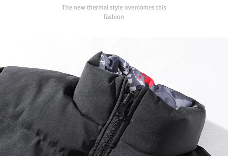 Double-sided Fashion Jackets Men's Winter Casual Camouflage Thickened Warm Parka plus size Windproof Bread Filled Cotton Jacket