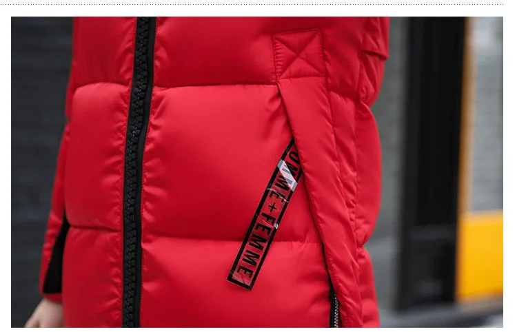 2024 Winter Down Parkas Women Jacket Big Fur Collar Thick Slim Coat Fashion Hooded Cotton Outerwear Long Autumn Female Jacket