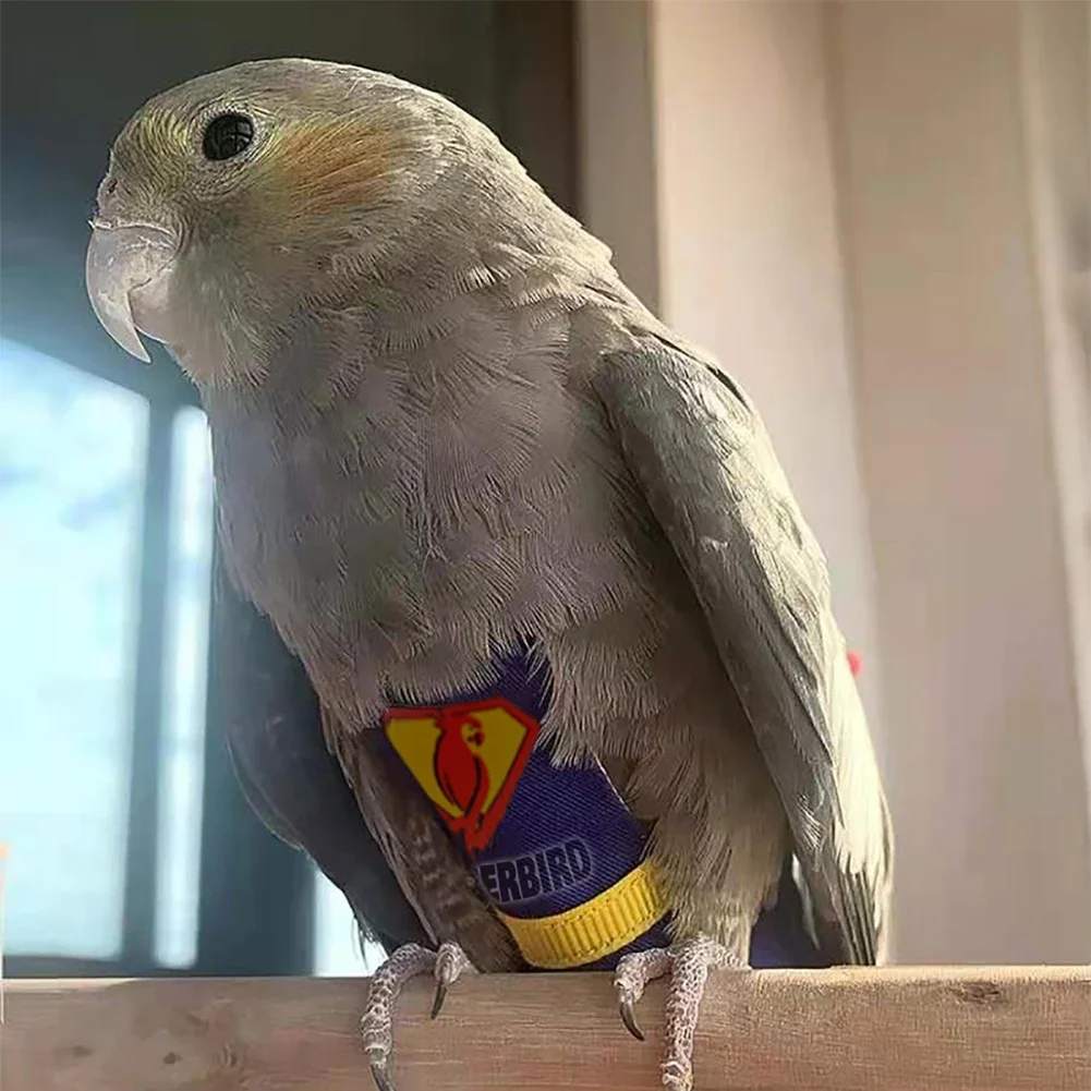 Parrot Diaper Cute Bird Physiological Diaper Cockatiel Pigeons Small Medium Large Pet Birds Flight Suit Clothes Nappy Washable
