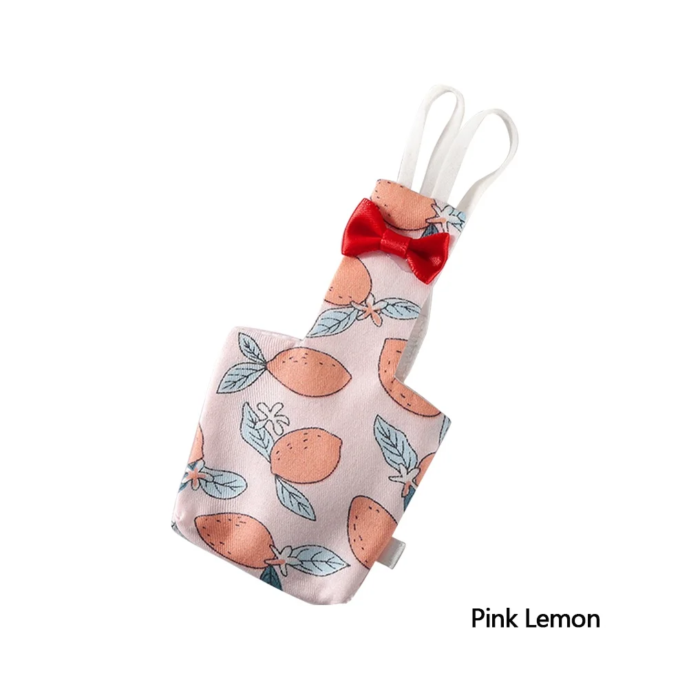 Parrot Diaper with Bowtie Cute Colorful Fruit Floral Cockatiel Pigeons Small Medium Large Pet Birds Flight Suit Clothes Washable