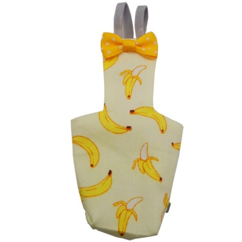 Parrot Diaper with Bowtie Cute Colorful Fruit Floral Cockatiel Pigeons Small Medium Large Pet Birds Flight Suit Clothes Washable