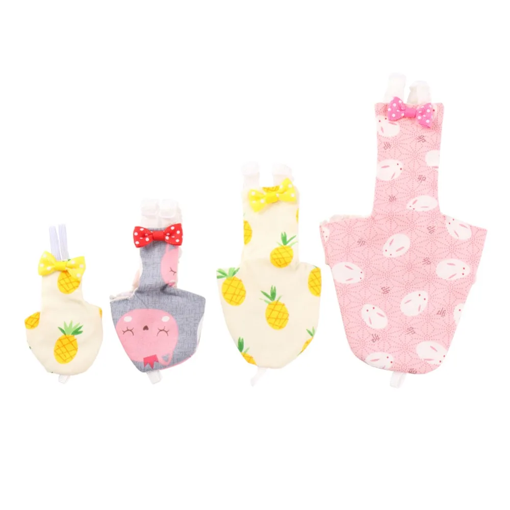 Parrot Diaper with Bowtie Cute Colorful Fruit Floral Cockatiel Pigeons Small Medium Large Pet Birds Flight Suit Clothes Washable