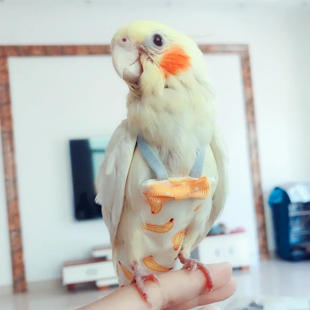 Parrot Pigeon Diaper Flight Suit Bird Nappy Parrot Clothes for Green Cheek Parakeet Cockatiel Conure Small Medium Birds