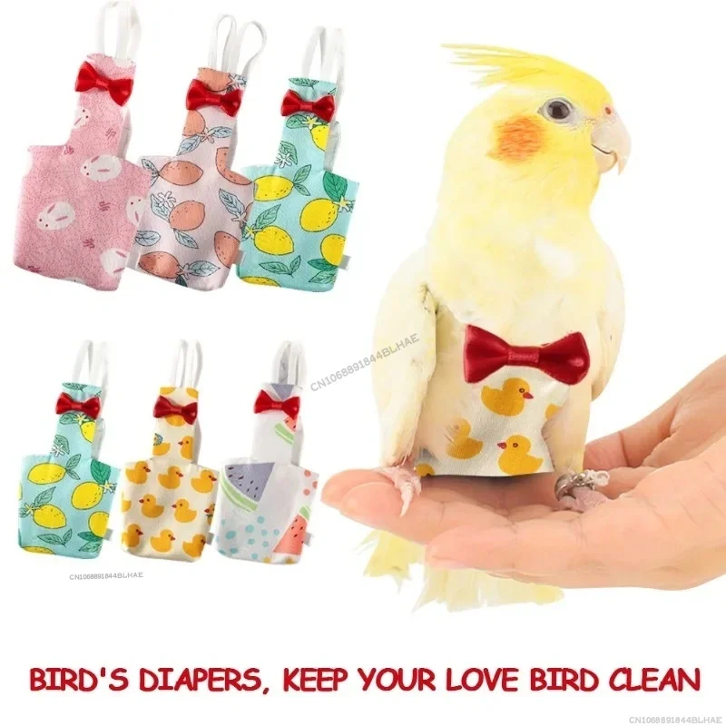 Bird Cleaning Supplies Parrot Diaper Flight Suit Nappy Clothes Parakeet Cockatiels Pigeons Medium Large Bird Pet Accessories