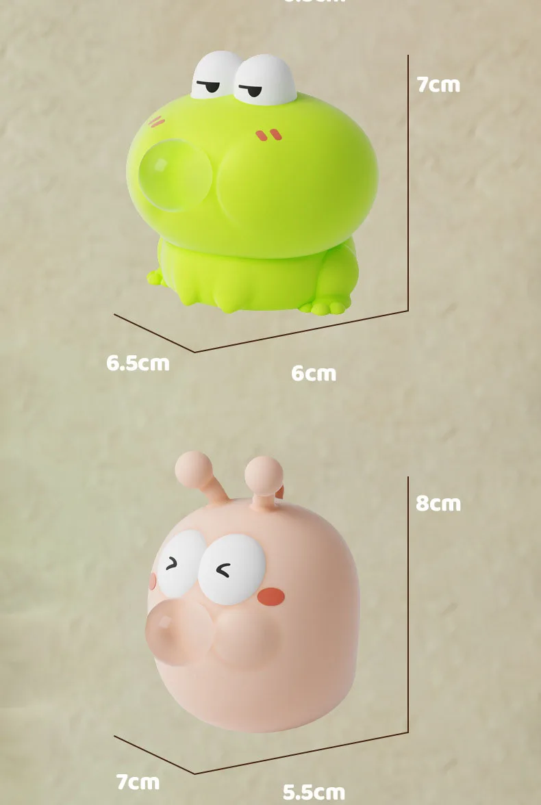 Cute Animal Spitting Bubbles Squish Squeeze Toy Anxiety Stress Relief Sensory Antistress Toys For Adults Birthday Christmas Gift