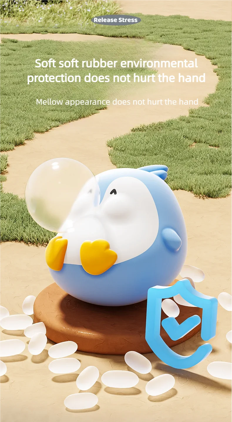 Cute Animal Spitting Bubbles Squish Squeeze Toy Anxiety Stress Relief Sensory Antistress Toys For Adults Birthday Christmas Gift