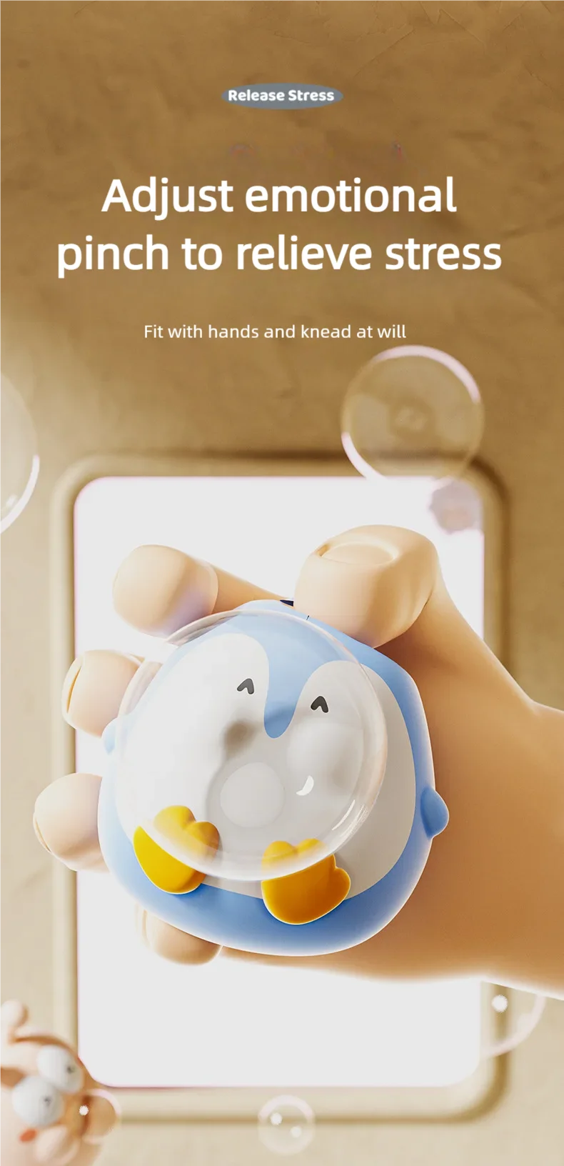 Cute Animal Spitting Bubbles Squish Squeeze Toy Anxiety Stress Relief Sensory Antistress Toys For Adults Birthday Christmas Gift