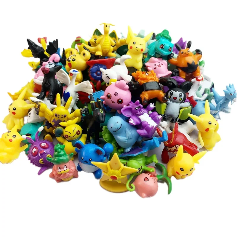 24pcs Pokemon Figure Different Styles Tomy Model Collection 2-3cm Pikachu Anime Pokeball Poke Ball Go Elf Toys Dolls Child Gift