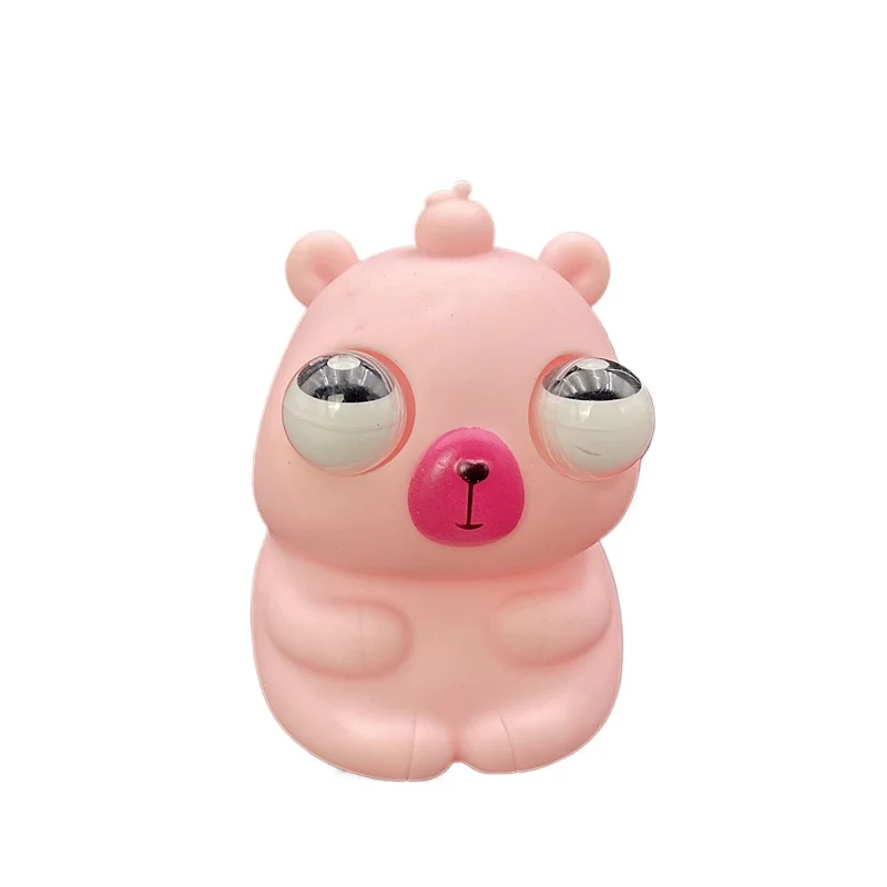 Pop Eye Squeeze Cartoon Animal Sensory Toys Fun Novetly Fidget Stress Relief Anxiety Eyeball Bouncing Toy Gifts for Kids Adults