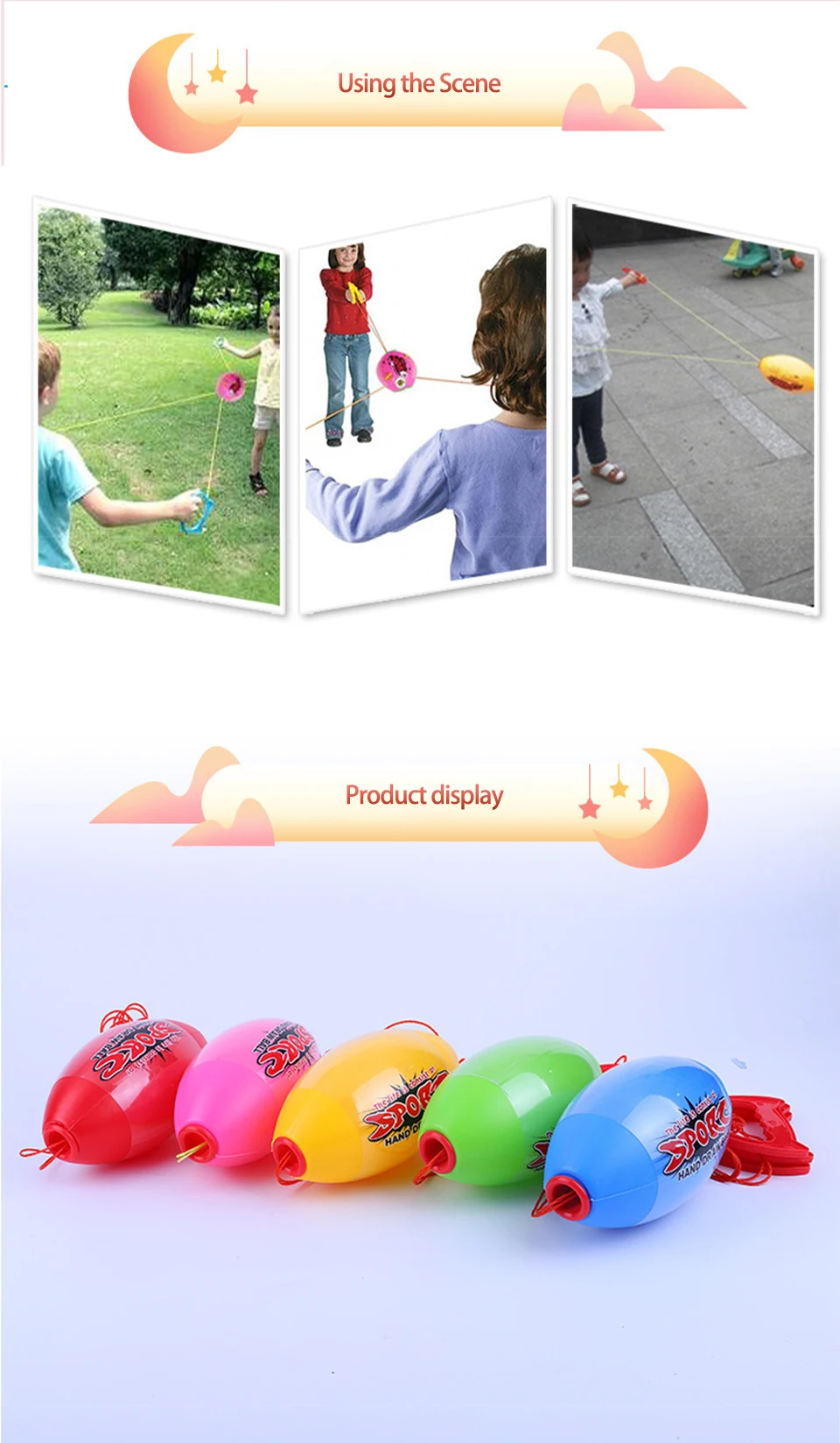 Children Outdoor Interactive Pulling Elastic Speed Balls Fun Collision Sensory Training Sport Games Toy For Kids Adults Gift
