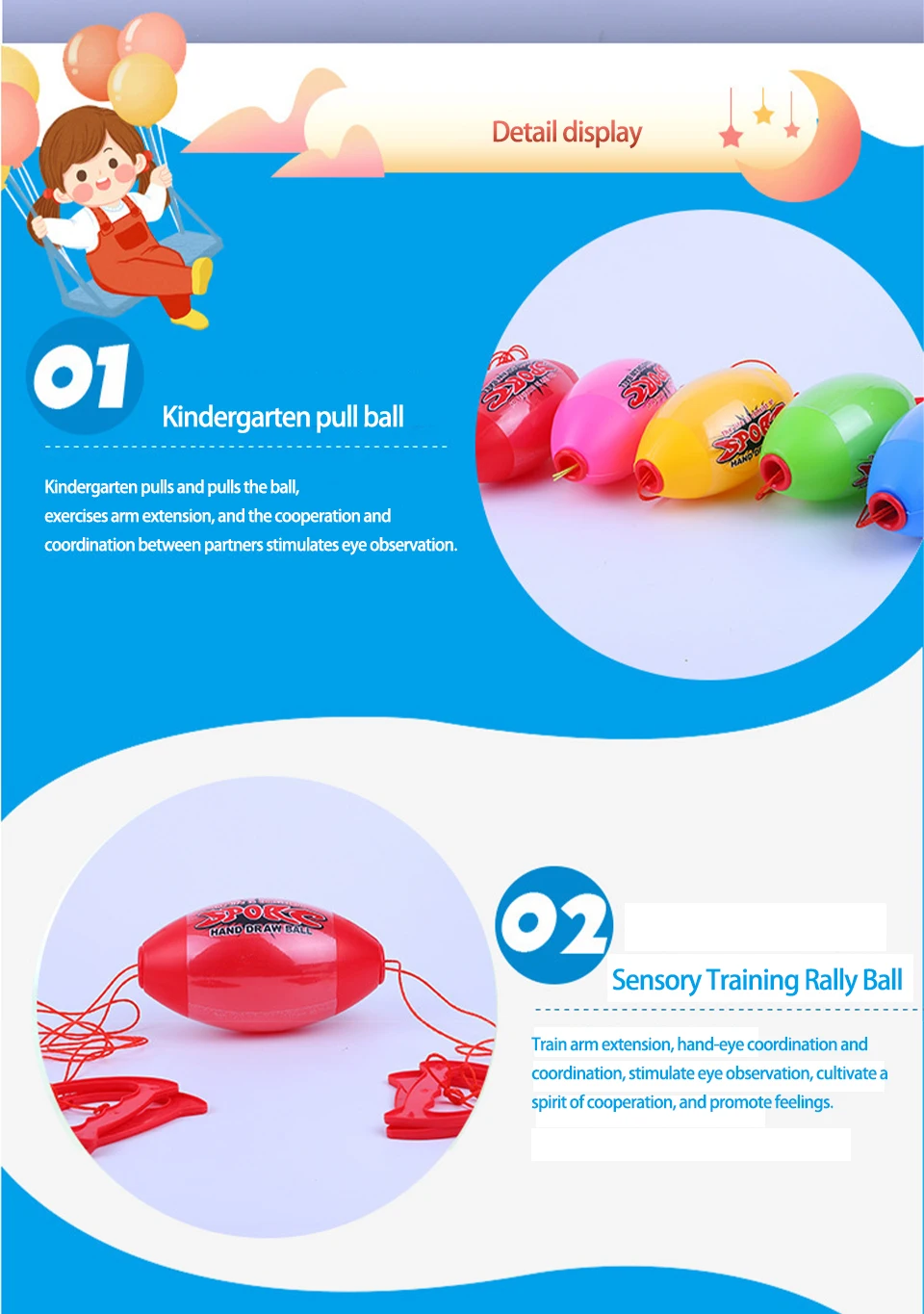 Children Outdoor Interactive Pulling Elastic Speed Balls Fun Collision Sensory Training Sport Games Toy For Kids Adults Gift