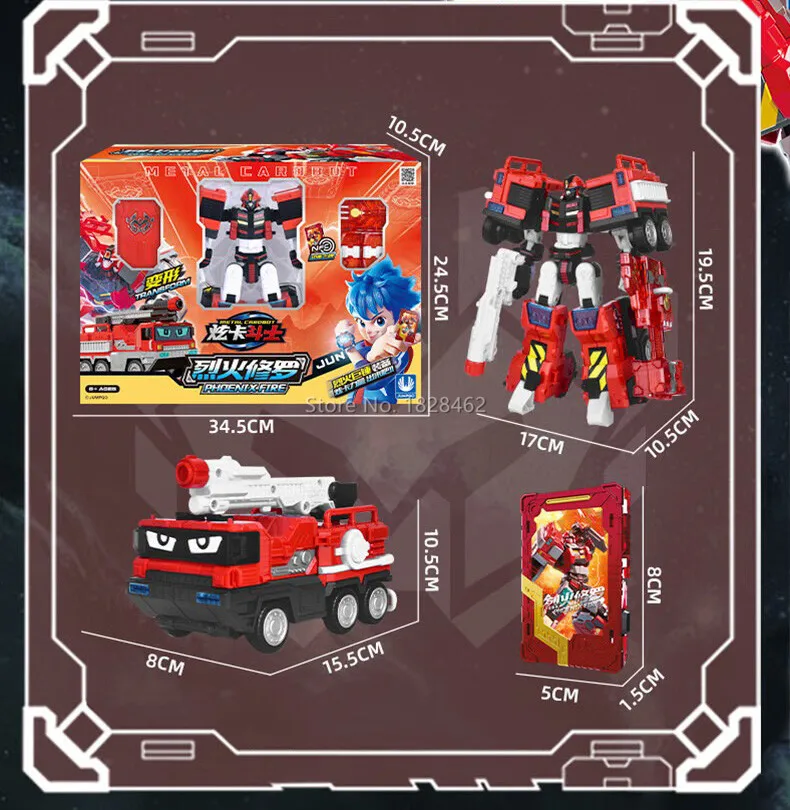 New Metal Cardbot Transforming Robot to Car Action Figures BLUE COP with Card Transformation Car Toys for Child Gift