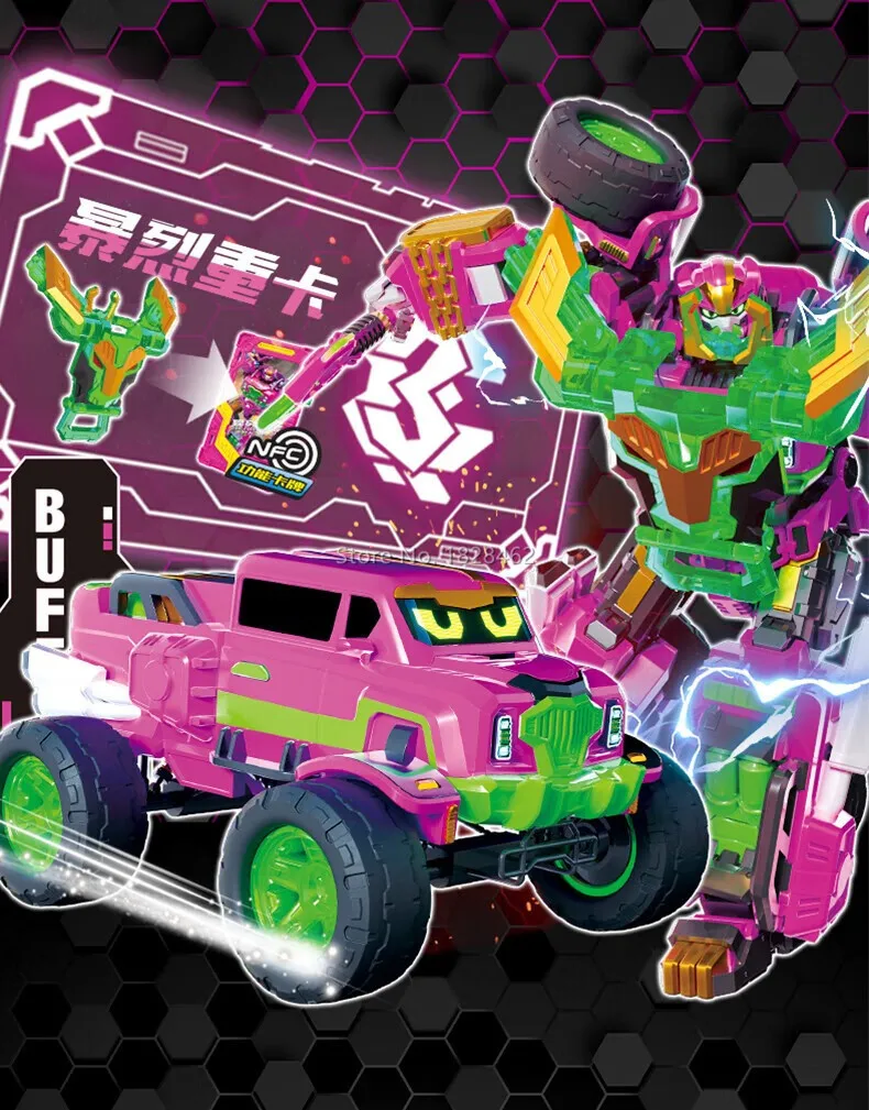 New Metal Cardbot Transforming Robot to Car Action Figures BLUE COP with Card Transformation Car Toys for Child Gift