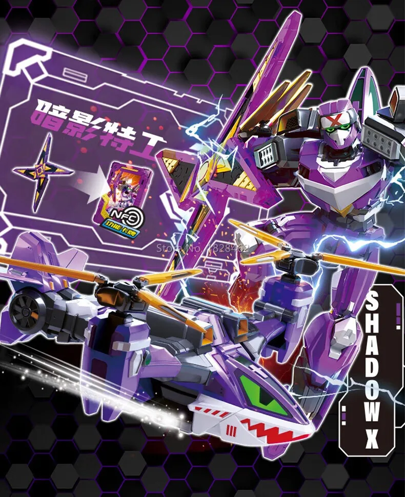 New Metal Cardbot Transforming Robot to Car Action Figures BLUE COP with Card Transformation Car Toys for Child Gift