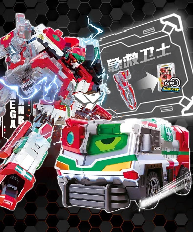 New Metal Cardbot Transforming Robot to Car Action Figures BLUE COP with Card Transformation Car Toys for Child Gift