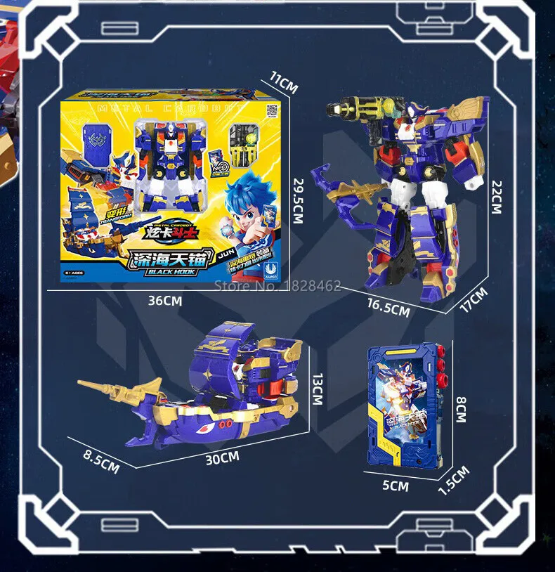 New Metal Cardbot Transforming Robot to Car Action Figures BLUE COP with Card Transformation Car Toys for Child Gift