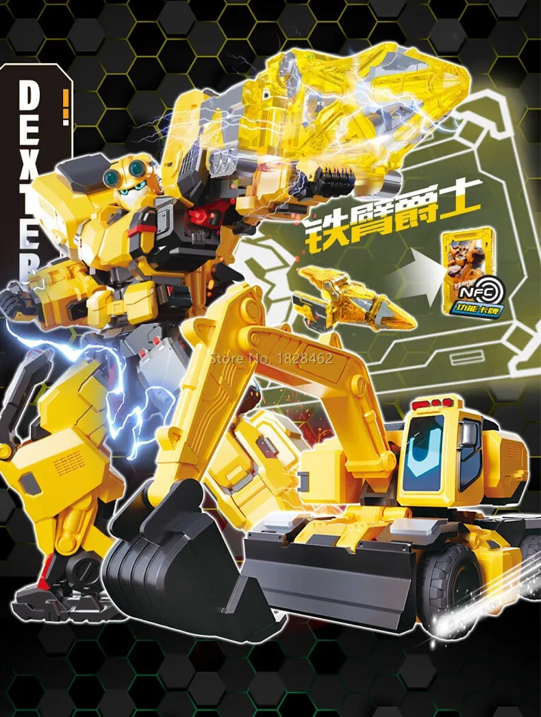 New Metal Cardbot Transforming Robot to Car Action Figures BLUE COP with Card Transformation Car Toys for Child Gift