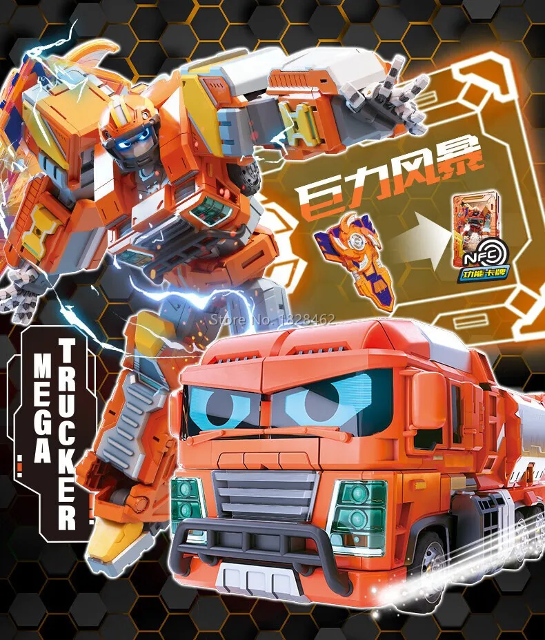 New Metal Cardbot Transforming Robot to Car Action Figures BLUE COP with Card Transformation Car Toys for Child Gift