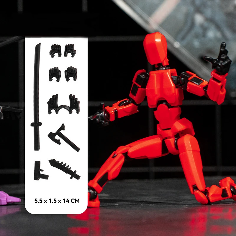 T13 Action Figure Set Tool 3D Printed Multi-Jointed Movable Robot Doll Anti-stress Handmade Assembly Toys for Boys Kids Gift