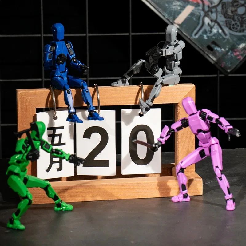 T13 Action Figure Set Tool 3D Printed Multi-Jointed Movable Robot Doll Anti-stress Handmade Assembly Toys for Boys Kids Gift