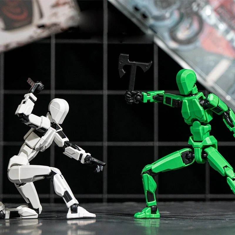T13 Action Figure Set Tool 3D Printed Multi-Jointed Movable Robot Doll Anti-stress Handmade Assembly Toys for Boys Kids Gift