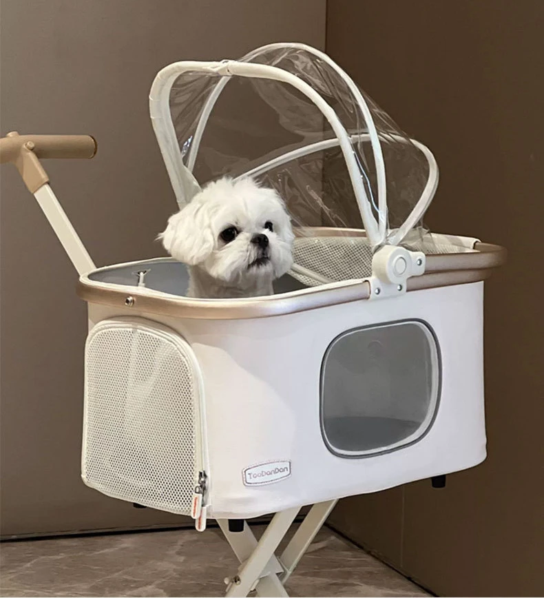 Adjustable Small Dog Stroller Portable Detachable Dogs Folding Stroller Shock-proof Dog Carriers Pet Supplies Products