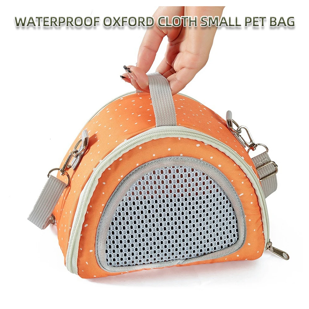 Waterproof Oxford Cloth Small Pet Carrier for Lizard Hamster Guinea Pig Rabbit Comfortable Travel Tote Prevents Escape Bags