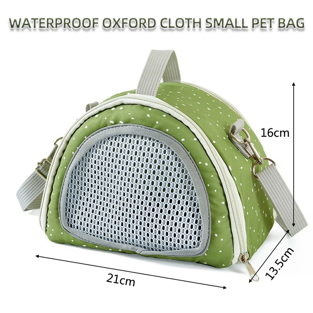 Waterproof Oxford Cloth Small Pet Carrier for Lizard Hamster Guinea Pig Rabbit Comfortable Travel Tote Prevents Escape Bags