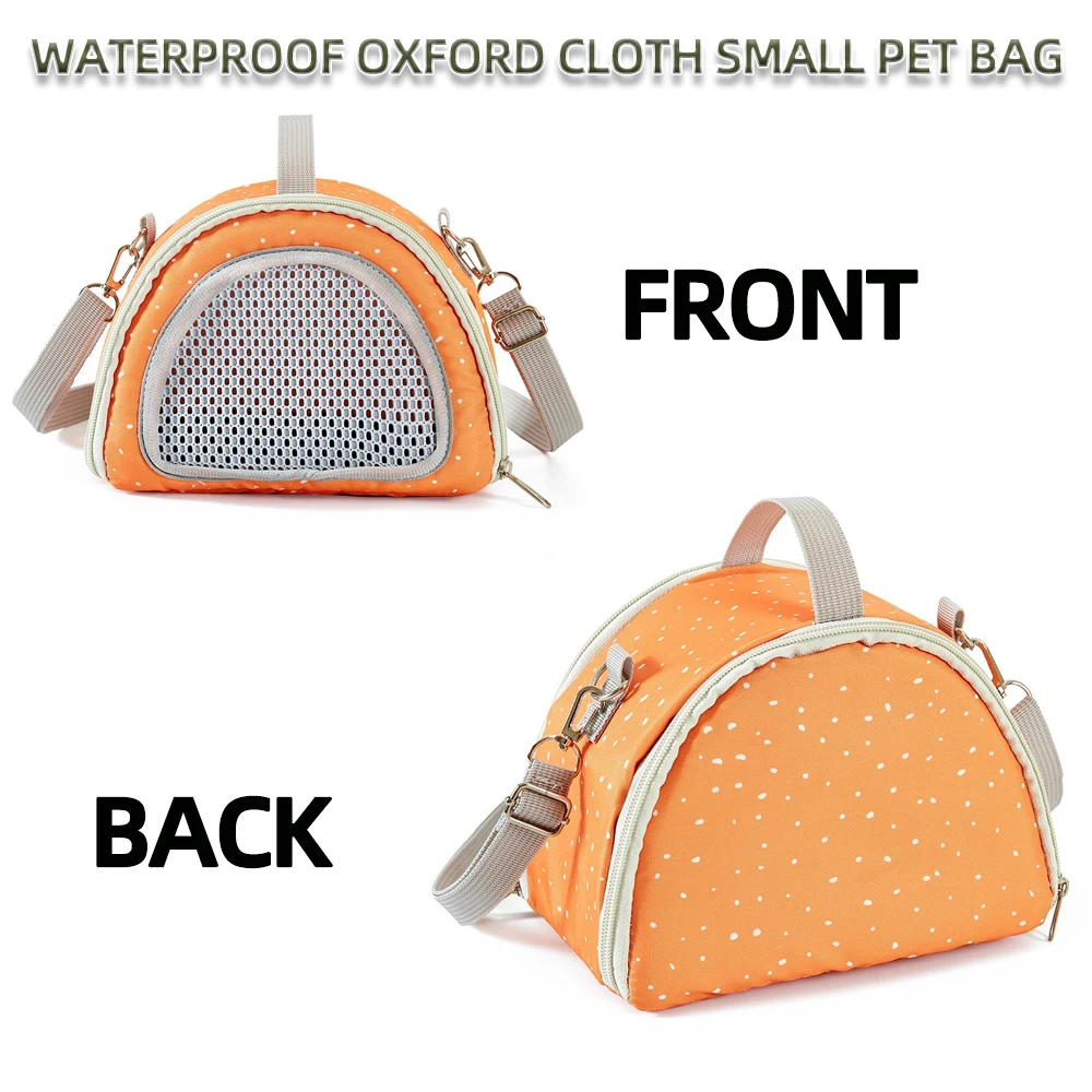 Waterproof Oxford Cloth Small Pet Carrier for Lizard Hamster Guinea Pig Rabbit Comfortable Travel Tote Prevents Escape Bags