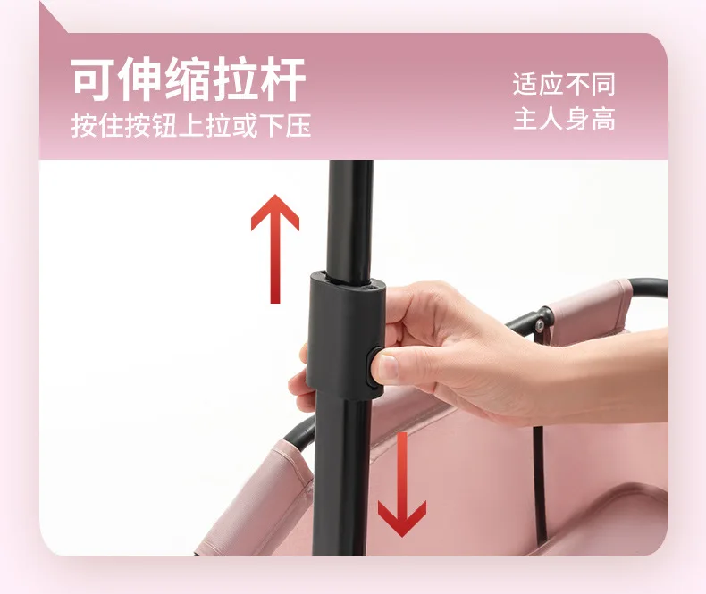 Small Pet Stroller Puppy and Cat Baby Stroller Small Pet Car for Outings Lightweight and Foldable Outdoor Shopping