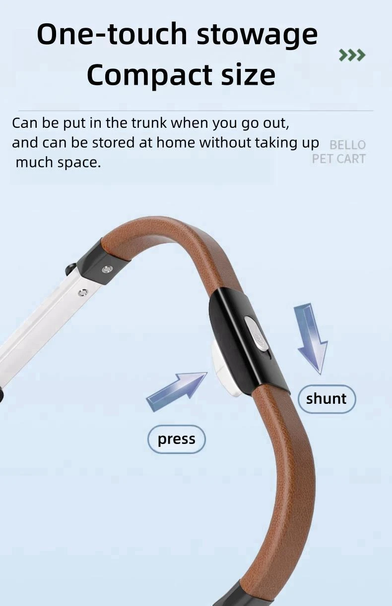 Small Medium Pet Stroller Lightweight Foldable Dog Cat Carrier with Shock Absorption Aluminum Alloy Frame Коляска Для Собак