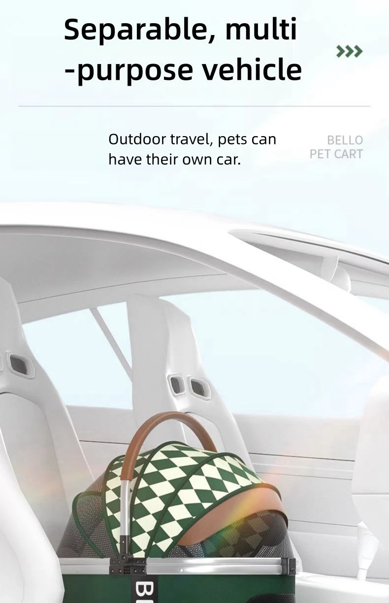 Small Medium Pet Stroller Lightweight Foldable Dog Cat Carrier with Shock Absorption Aluminum Alloy Frame Коляска Для Собак