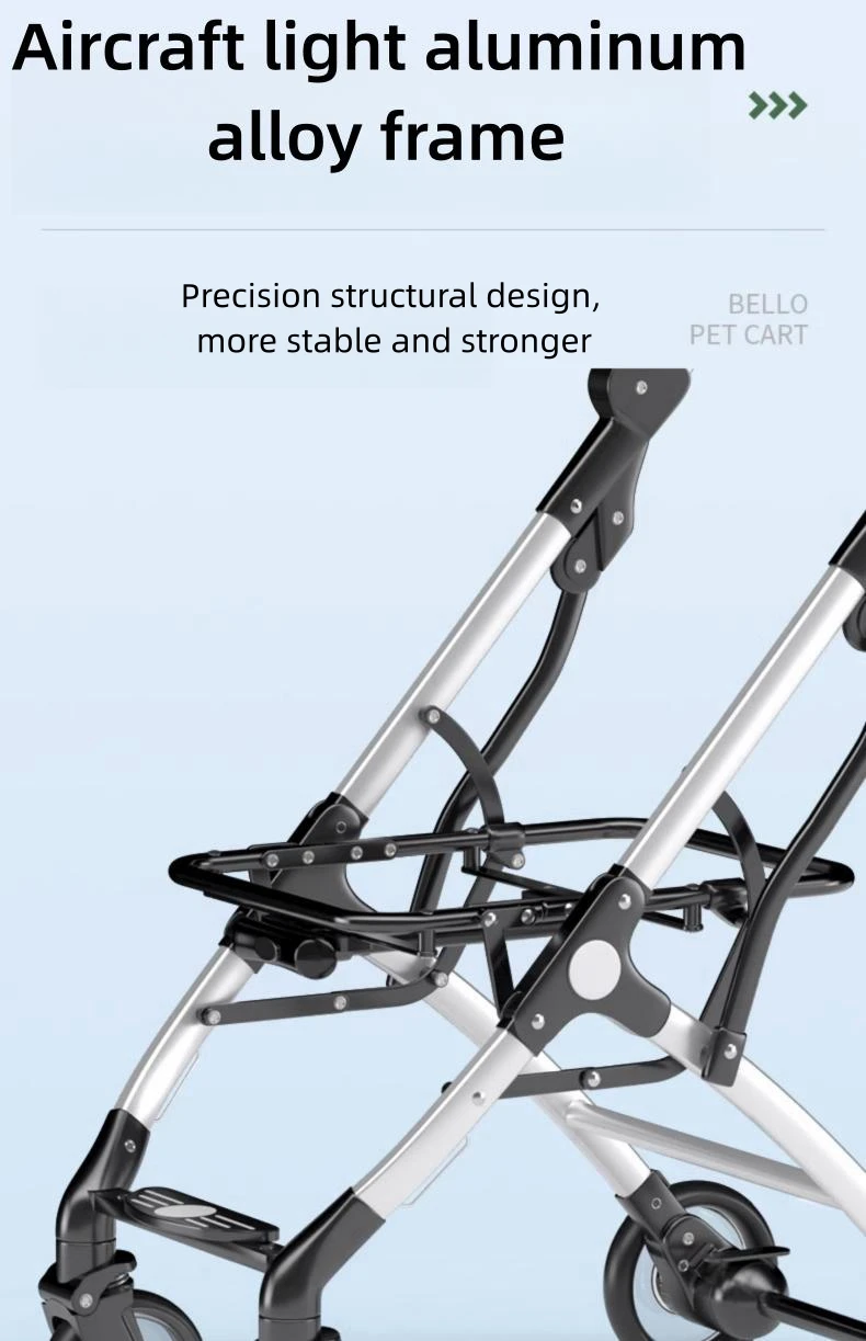 Small Medium Pet Stroller Lightweight Foldable Dog Cat Carrier with Shock Absorption Aluminum Alloy Frame Коляска Для Собак