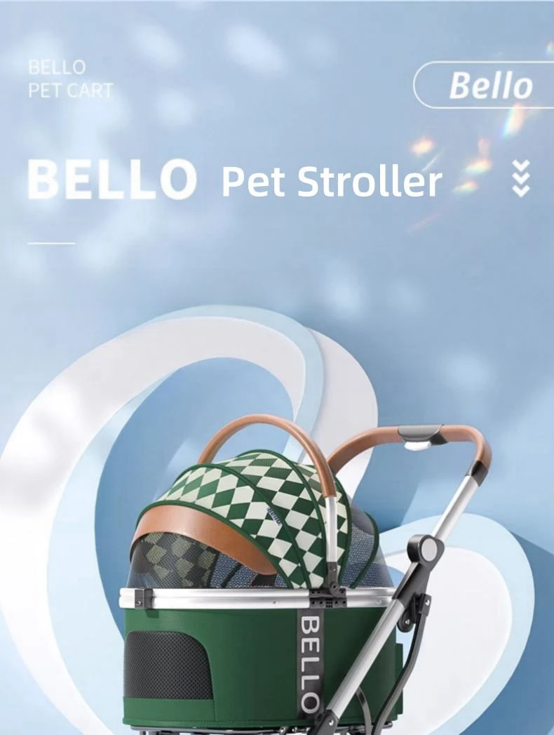 Small Medium Pet Stroller Lightweight Foldable Dog Cat Carrier with Shock Absorption Aluminum Alloy Frame Коляска Для Собак