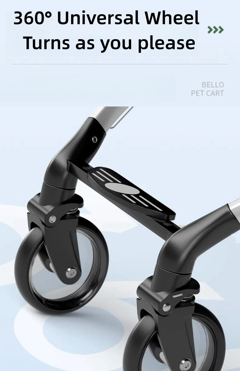 Small Medium Pet Stroller Lightweight Foldable Dog Cat Carrier with Shock Absorption Aluminum Alloy Frame Коляска Для Собак