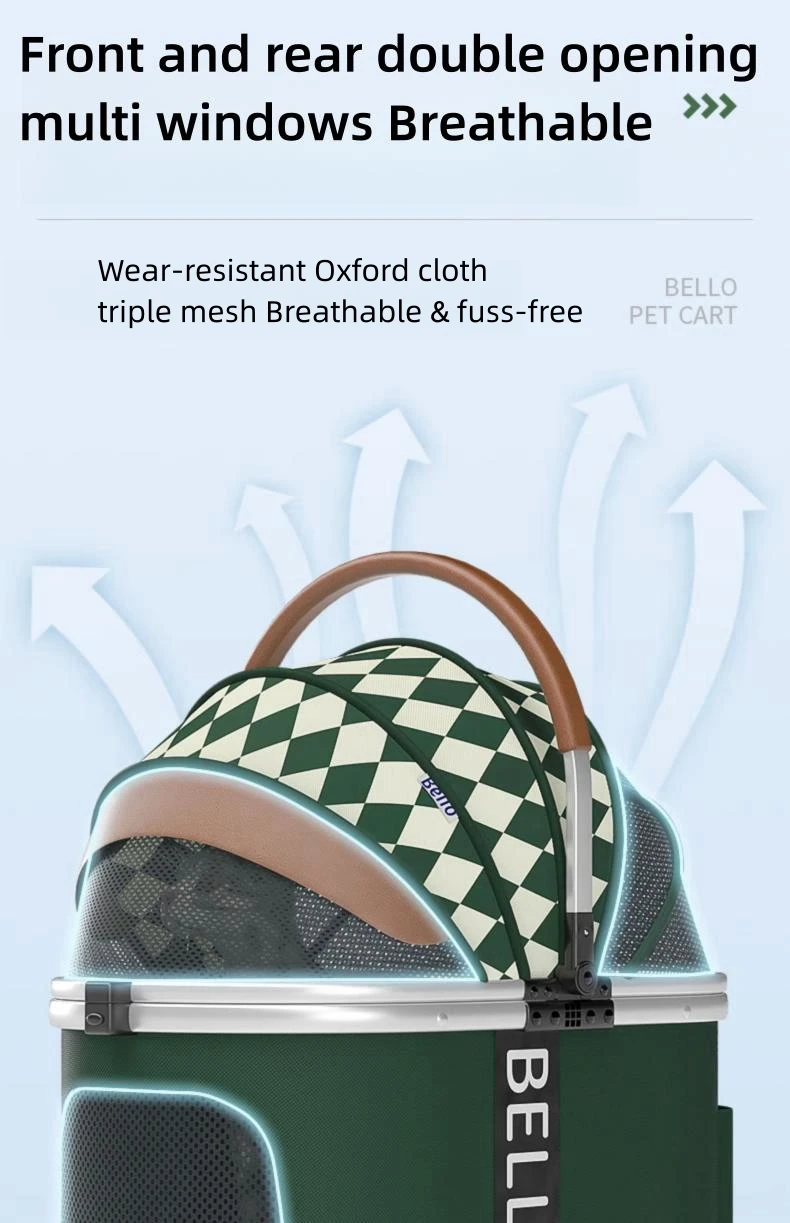 Small Medium Pet Stroller Lightweight Foldable Dog Cat Carrier with Shock Absorption Aluminum Alloy Frame Коляска Для Собак